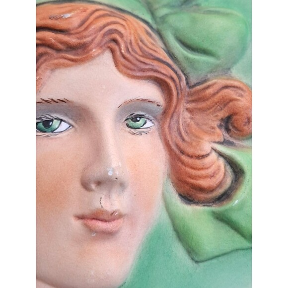 Vintage Duncan Ceramic 1975 Red Head Chalkware Erma Gilliland Duncan - Picture 4 of 7